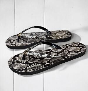 Tory Burch Snakeskin Print Thin Flip Flop Sandal Size 8